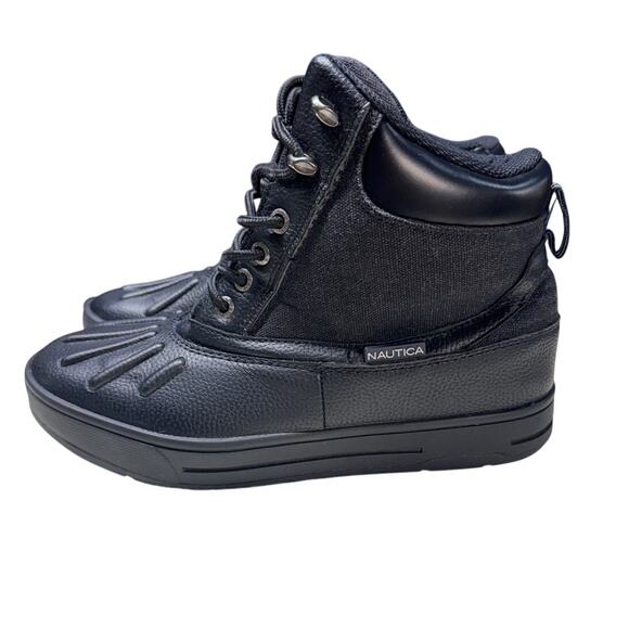 Nautica New Bedford Weather-Resistant Insulated Duck Boot in Black Canvas Men 7 - Picture 3 of 9